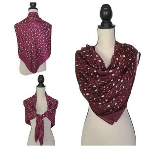 A‎ New Day Maroon Leopard Print Scarf